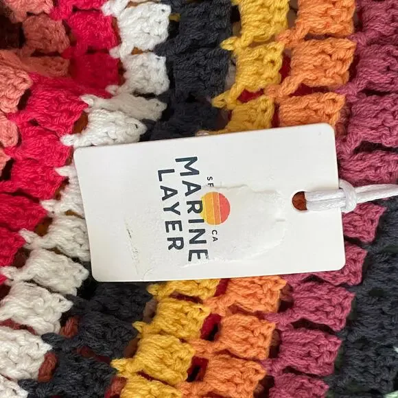 Marine Layer Fiona Crochet Dress in Multi Striped - Size XL - Picture 7 of 9